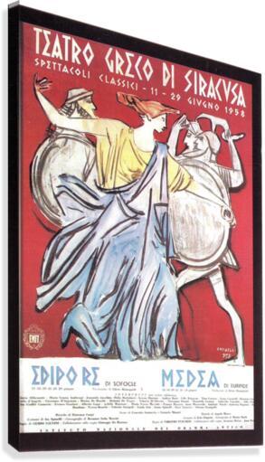 Vintage poster for Greek Theater Siracusa  Canvas Print