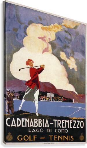 Cadenabbia-Tremezzo, Lake Como poster, 1926  Canvas Print