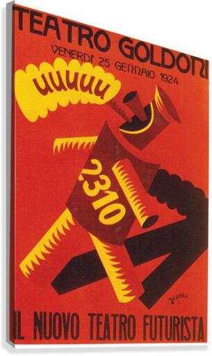Italian poster for the New Futurist Theatre Company  Canvas Print