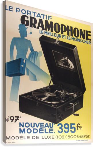 Le Portatif Gramophone  Canvas Print