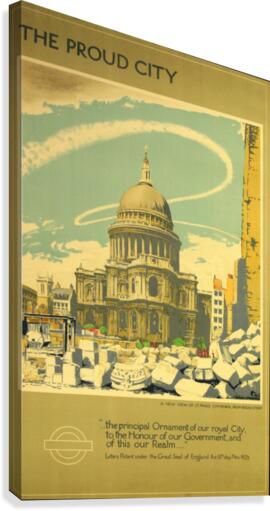 London Underground WW2 vintage poster  Canvas Print
