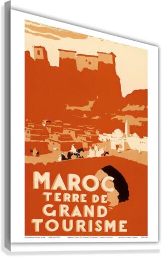 Morocco vintage travel poster  Canvas Print