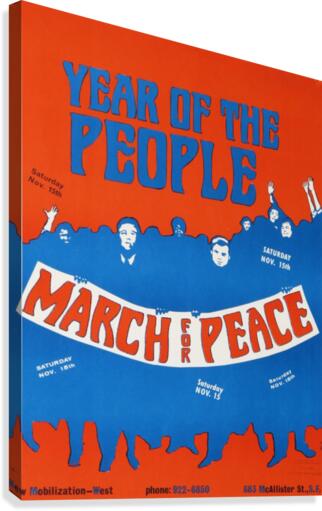 Year of the People March for peace poster Canvas Print