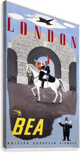 British European Airways London travel poster  Canvas Print