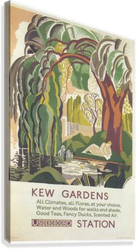 London Underground Kew Gardens poster  Canvas Print