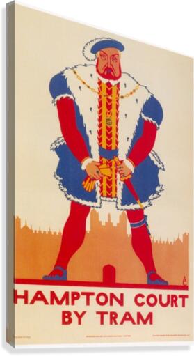 Hampton Court by Tram vintage poster  Canvas Print