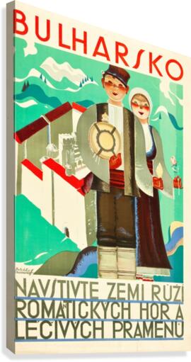 Bulgaria travel poster  Canvas Print
