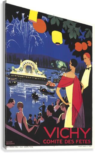 Vichy French Art Deco travel poster by VINTAGE POSTER Wall Art