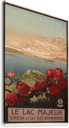 Lake Maggiore Vintage Travel Poster 1927  Canvas Print