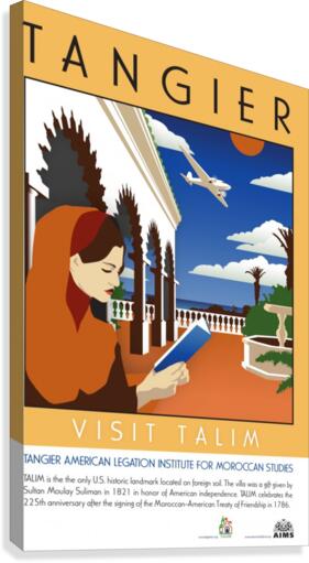 Visit Talim Tangier vintage poster  Canvas Print