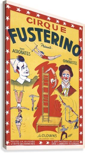 1930 French Circus Fusterino Poster Canvas Print