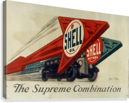 Shell oil Shell petrol The Supreme Combination by VINTAGE POSTER