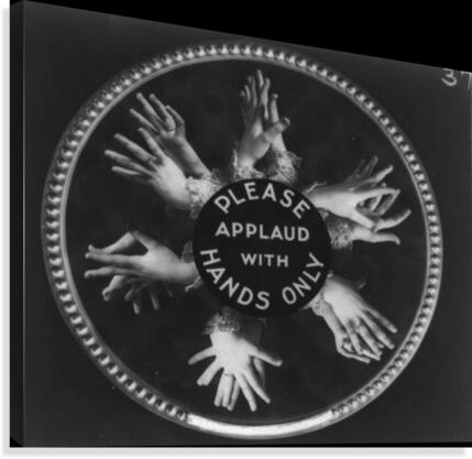 Please applaud with hands only Canvas Print