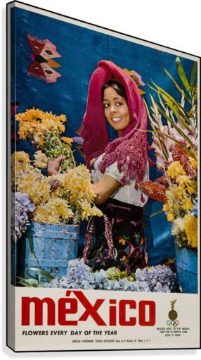 Mexico Flowers every day of the year  Canvas Print