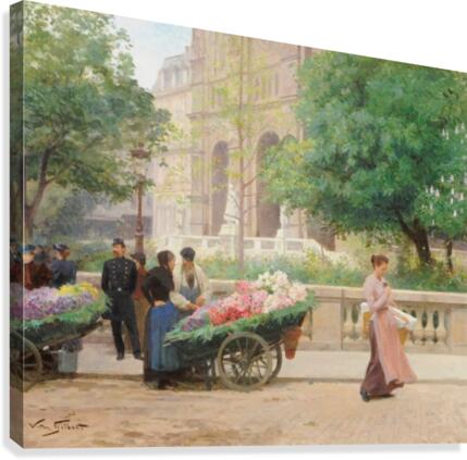 Flower sellers Canvas Print