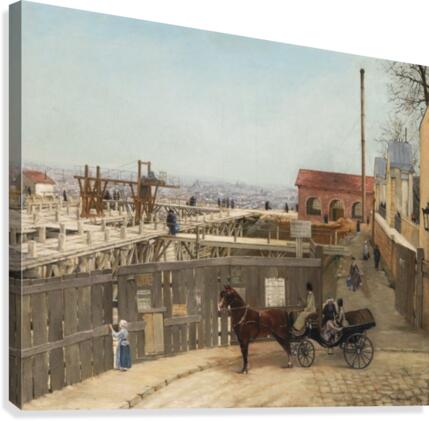 The construction of Sacre-Coeur, Montmartre  Canvas Print