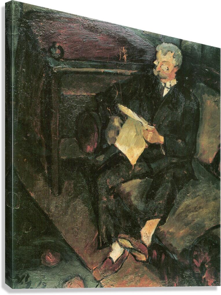 Father reading Canvas Print