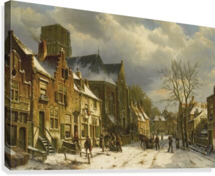 Winter streetscene Canvas Print