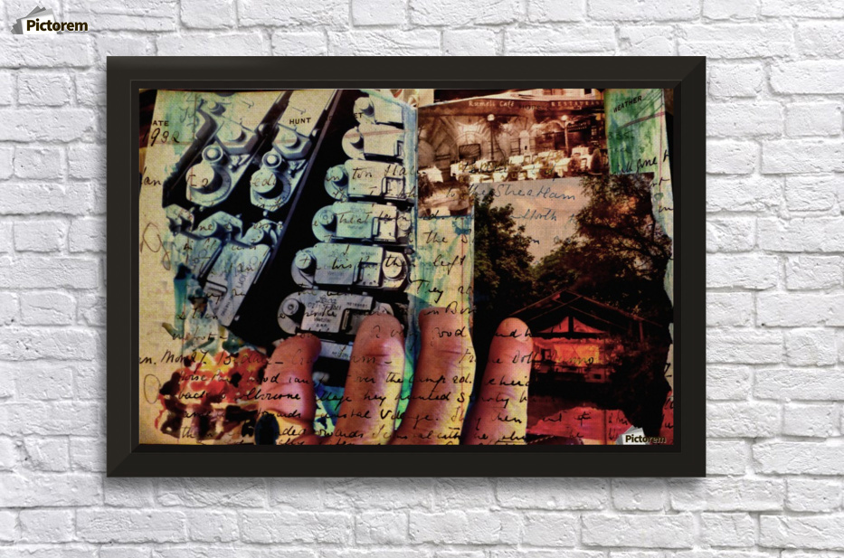 Collage 1932 Hunting Journal D De G Canvas Collage 1932 Hunting Journal Wall Decor Frame