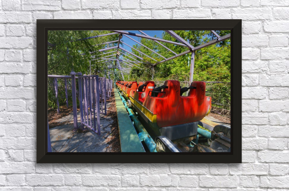 Abandoned Six Flags Coaster Rnk All Day Canvas Abandoned Six Flags Coaster Wall Decor Frame