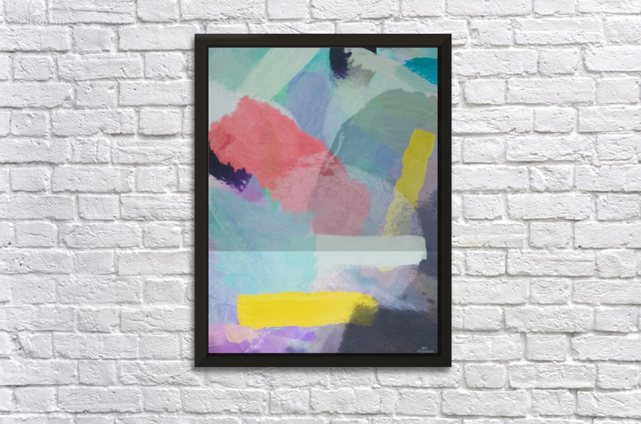 Brush Painting Texture Abstract Background In Pink Blue Yellow Brush Painting Texture Abstract Background In Pink Blue Yellow Wall Decor Frame