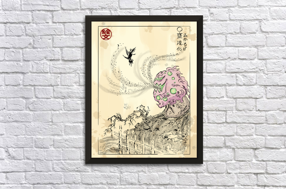 Spiro油絵 神崎宣彦「ホタルブクロ」油絵・F0号 絵画買取・販売の小竹美術