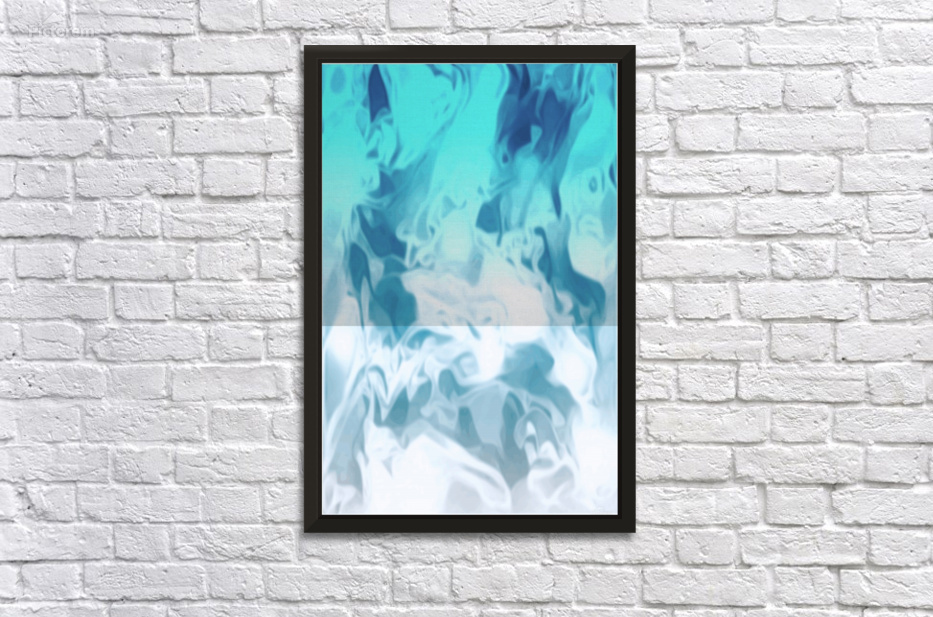 Ice Cave Light Blue White Grey Gradient Swirls Abstract Wall Art Jaycrave Designs Canvas Artwork