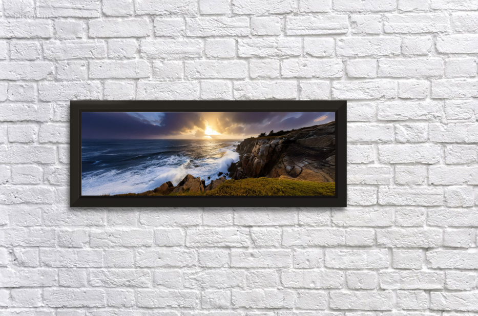 Stormy Maine Coast Panorama 12  by Frank Wilson