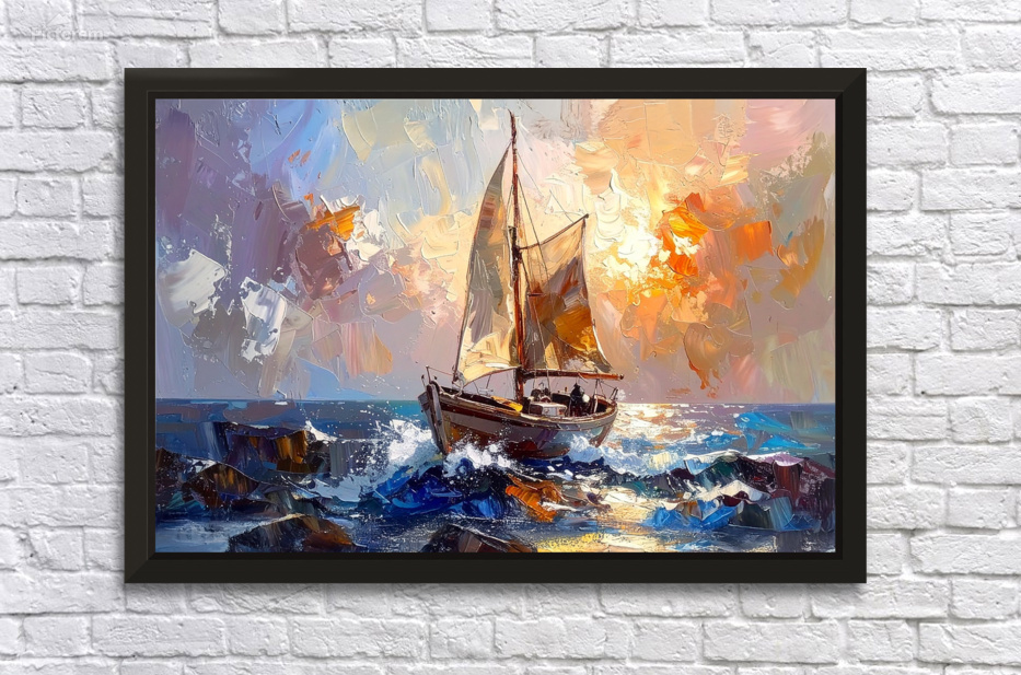 Sailboat Painting 8 by Bob Tamburello