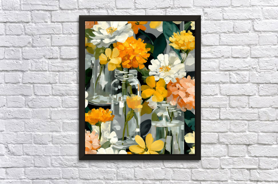 Fleurs Captives - Captive Flowers - Botanical Collage Art Prints by Savage Art Prints