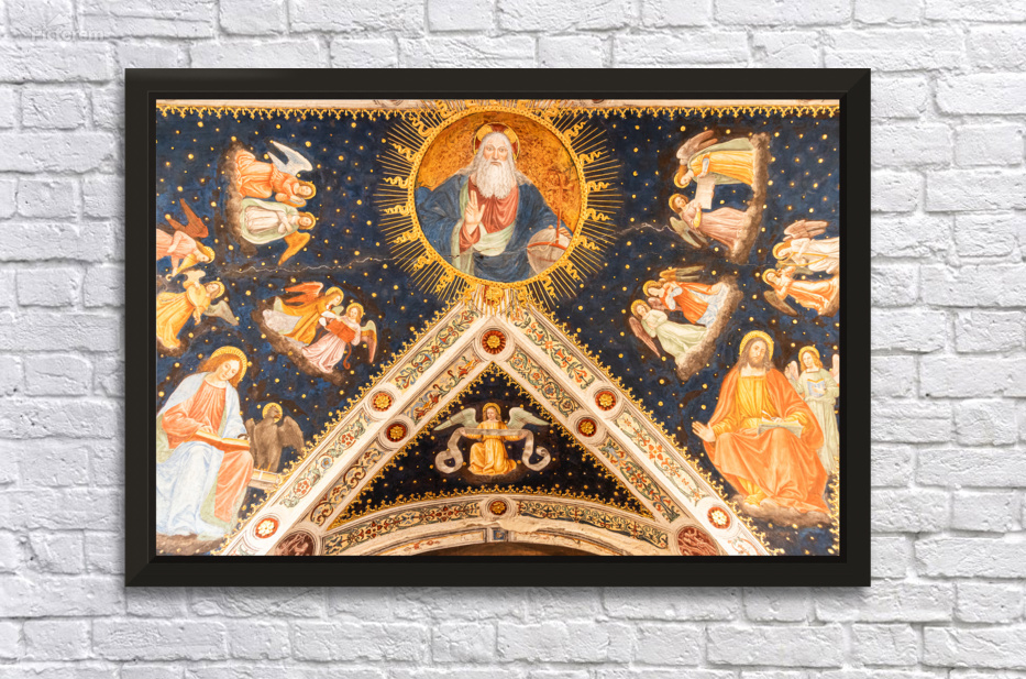 God Painting Detail in San Maurizio al Monastero Maggiore church by Paolo Modena