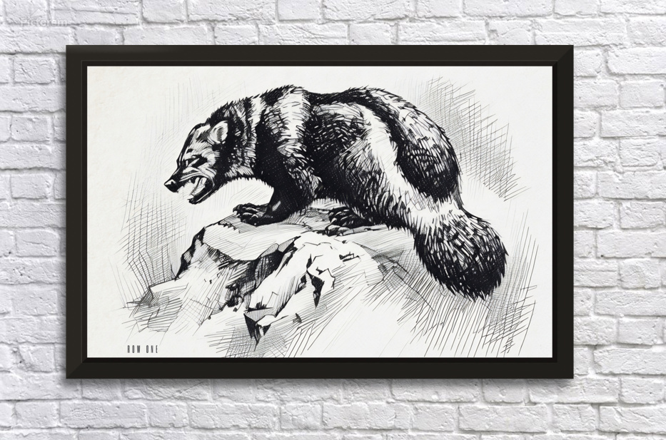 1970s Michigan Wolverine Art by Bonnie Marris by Row One Brand