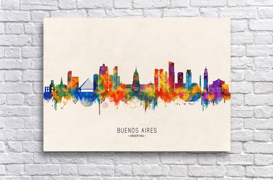 Buenos Aires Argentina Skyline Beige by Towseef Dar