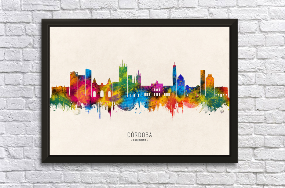 Cordoba Argentina Skyline Beige by Towseef Dar