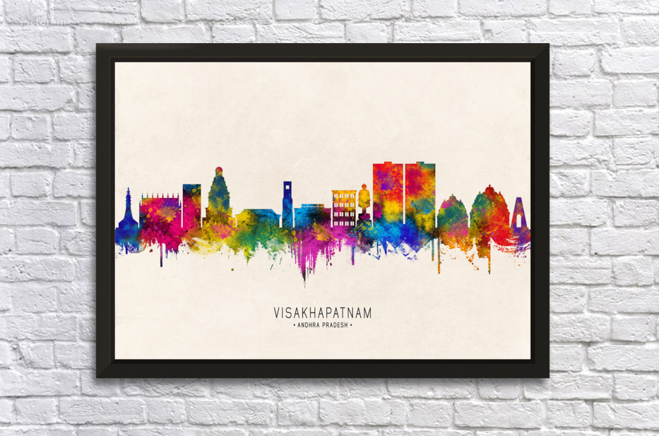 Visakhapatnam Andhra Pradesh Skyline Beige by Towseef Dar