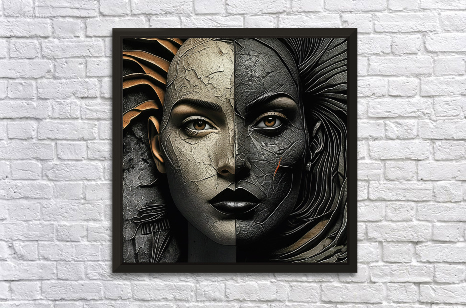 Womens Faces Collection: Dance of Contrasts | Limited Edition | Personalizable by AtooArt