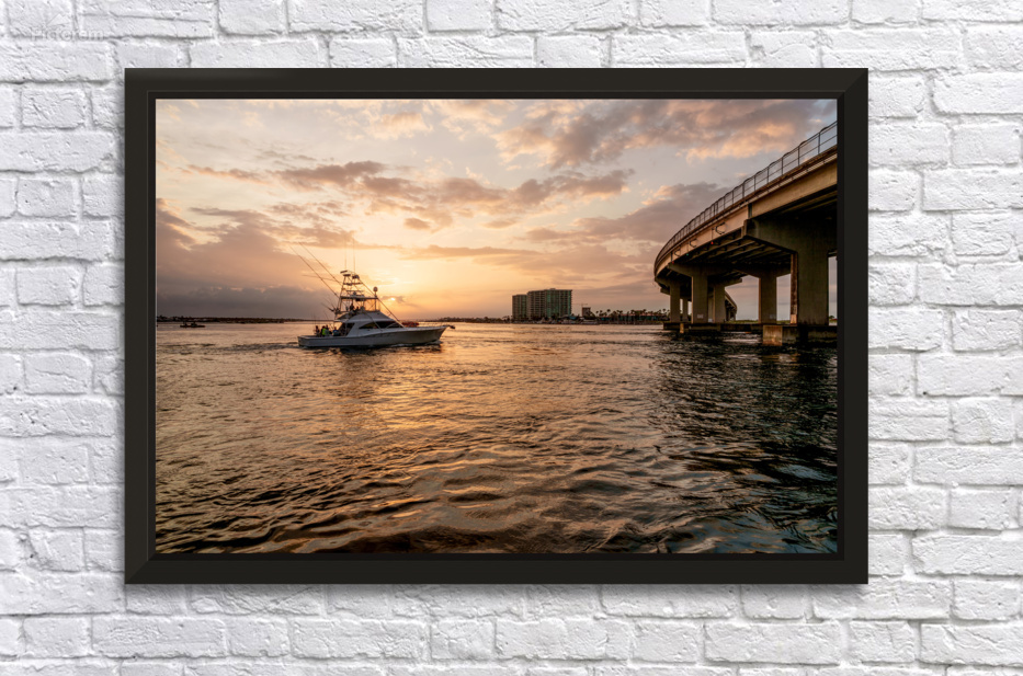 Fishing Boat Sunrise Perdido Pass by Jennifer White