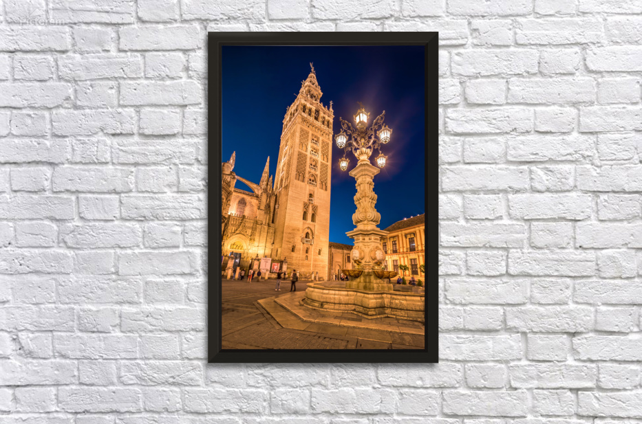 La Giralda Seville cathedral at night by DELPHIMAGES