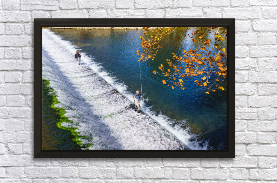 Casting At Bennett Spring Dam by Jennifer White