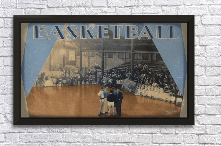 1930s North Carolina Tar Heels Basketball Art by Row One Brand