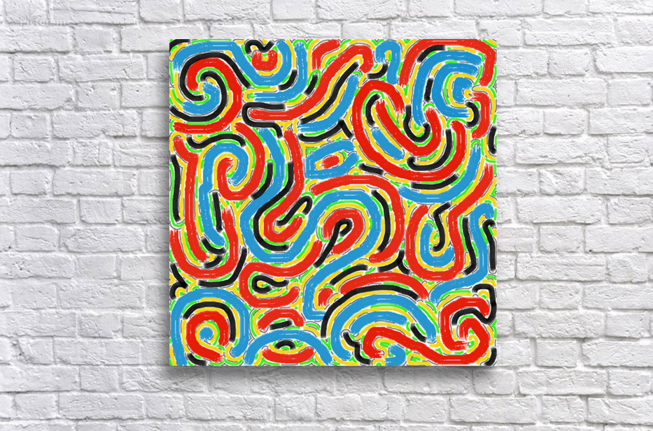 Abstract Color Maze Expressionism Painting for Modern Wall Decor by Umar Danish