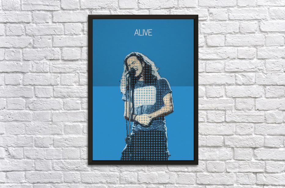 Alive   eddie vedder   Pearl Jam Wall Decor Frame