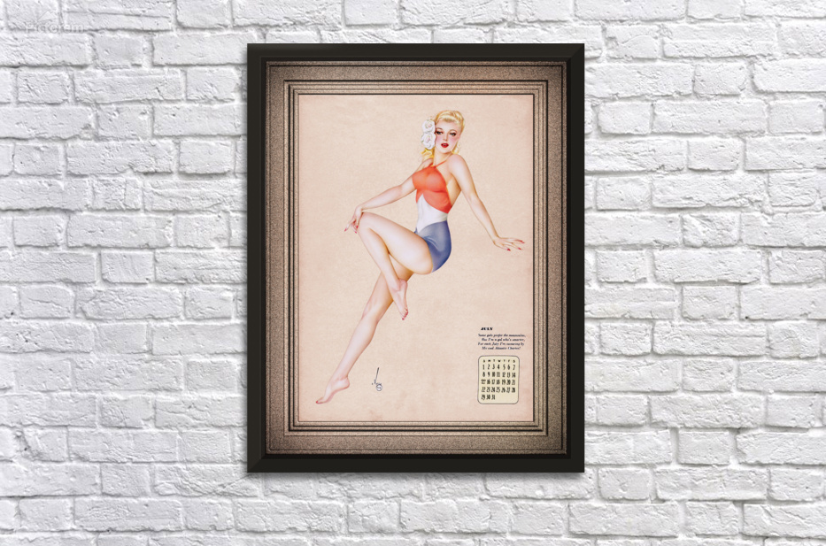 July Varga Girl by Alberto Vargas Remastered Vintage Art