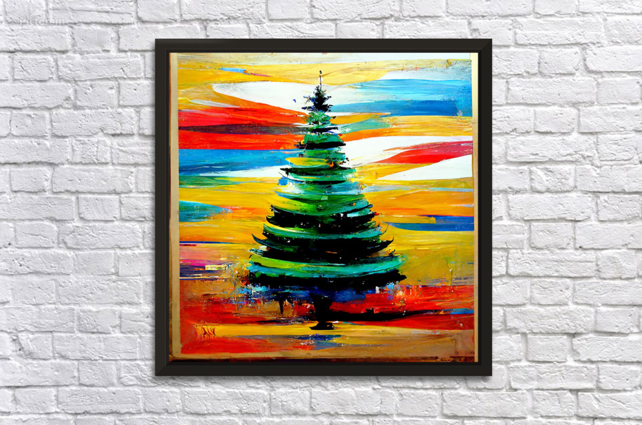 Abstract Christmas Tree 1 by Kasey Ward Wall Art