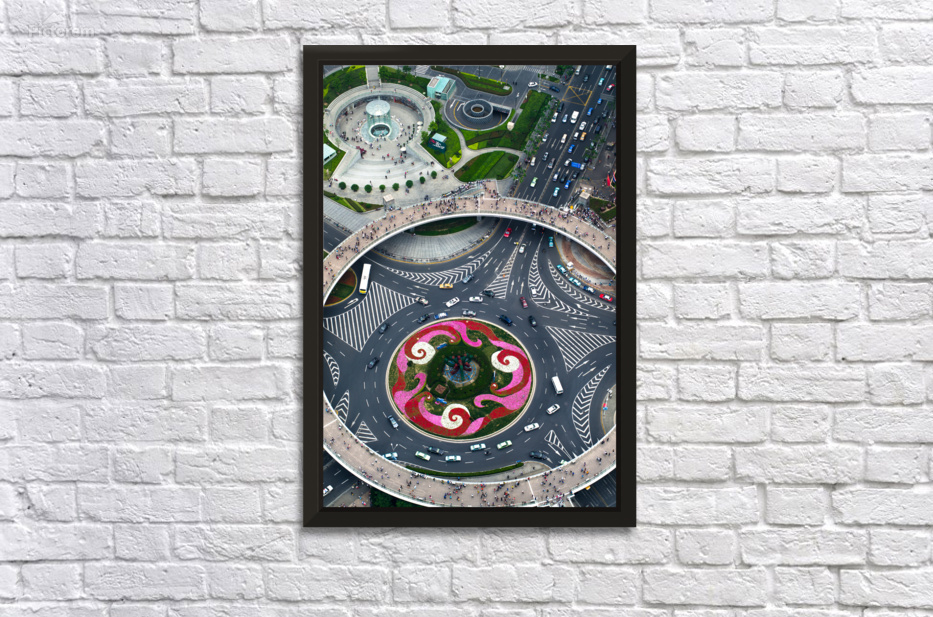 アート・デザイン・音楽 SHANGHAI STYLE Shanghai Pedestrian Roundabout by Erik Lykins Wall Art