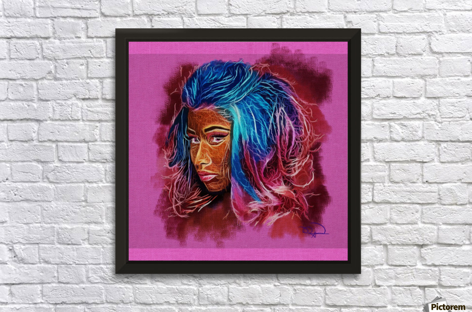 NICKI MINAJ PAINTING PHOTO PRINT ON WOOD FRAMED CANVAS WALL ART