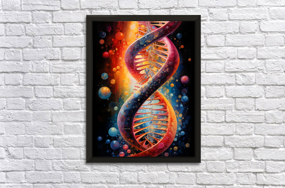 DNA DOUBLE HELIX by CGIL ART STUDIO Wall Art