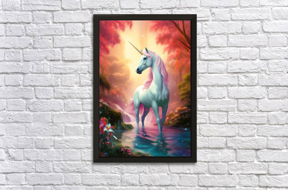 Unicorn Fantasy Wonderland 01 by Matthias Hauser Wall Art