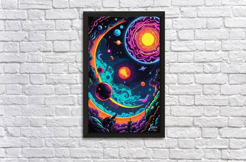 Neon Galaxy by Bam Wilcox Wall Art