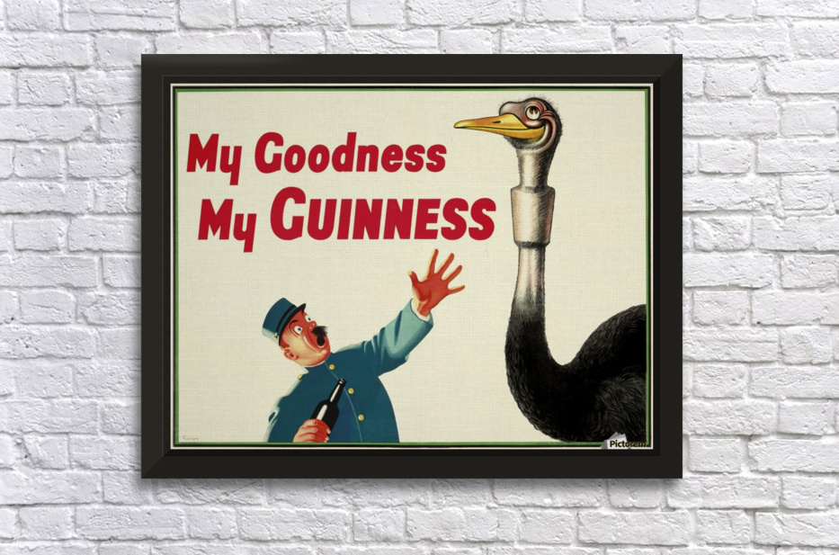 My Goodness My Guinness Original Vintage Poster VINTAGE POSTER Canvas